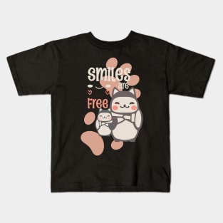 Smiles are free Kids T-Shirt